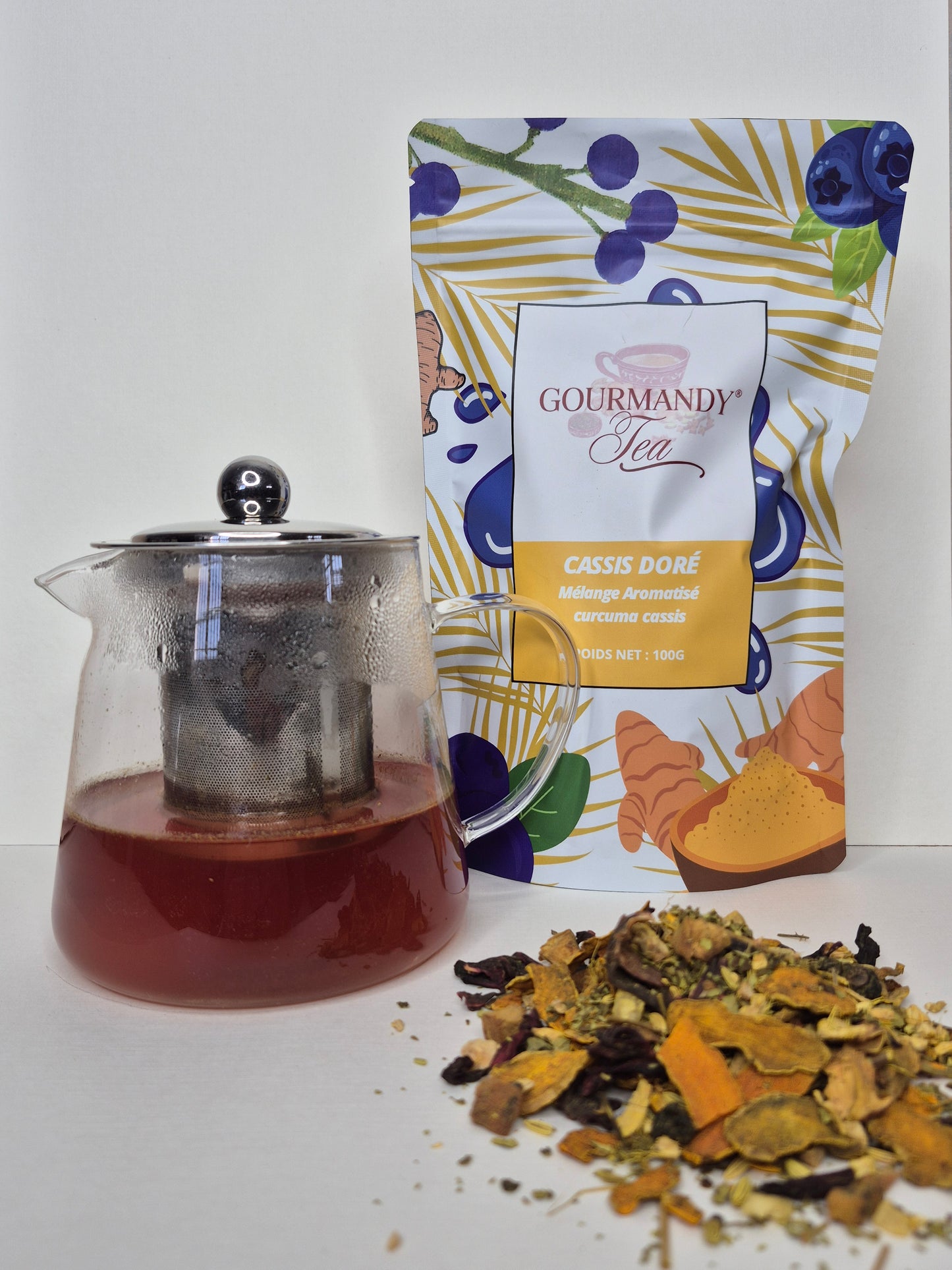 Infusion parfumée "CASSIS DORE" - Saveur Curcuma Cassis