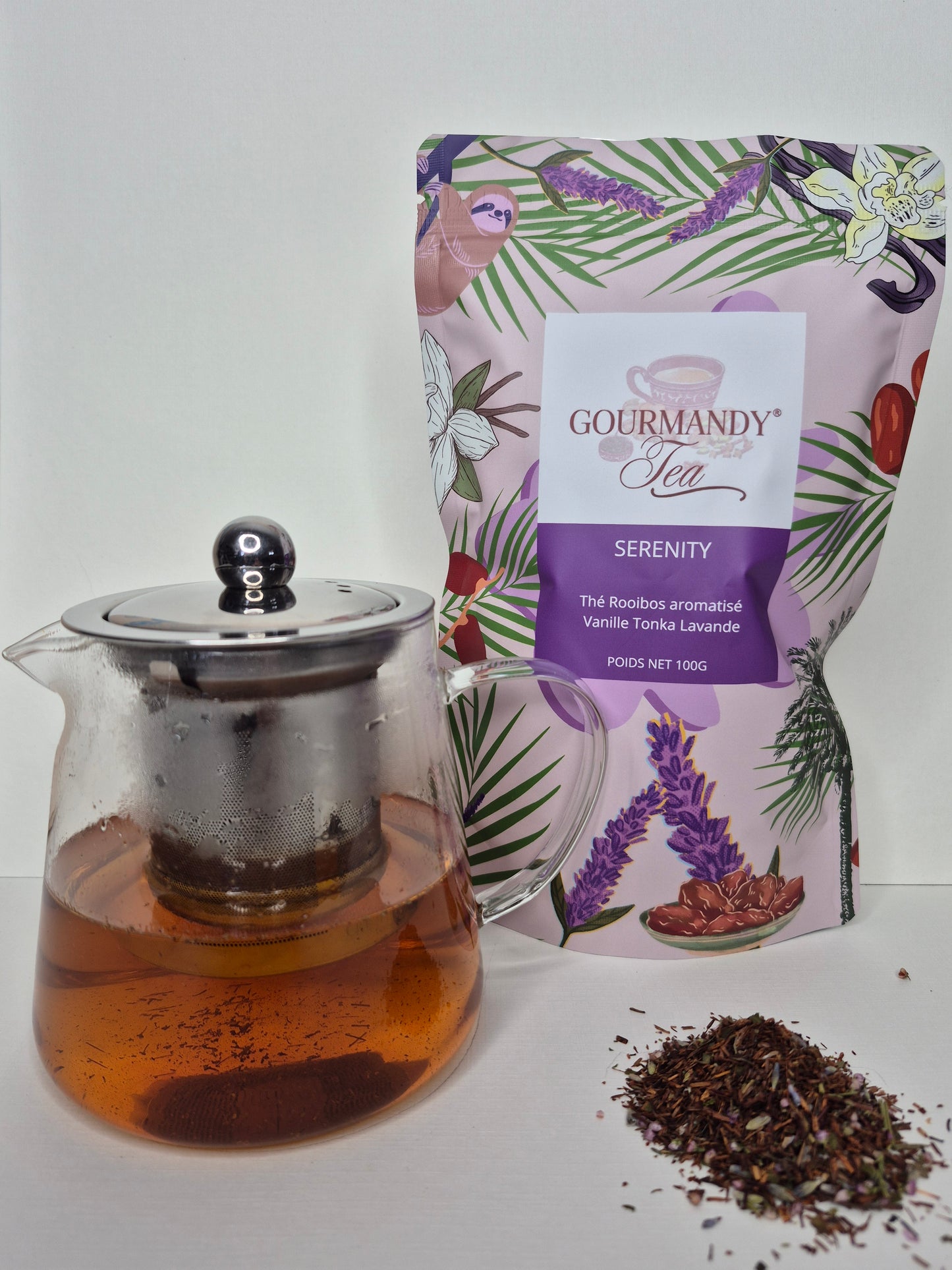 Rooibos parfumé "SERENITY" - Saveur Vanille Tonka Lavande