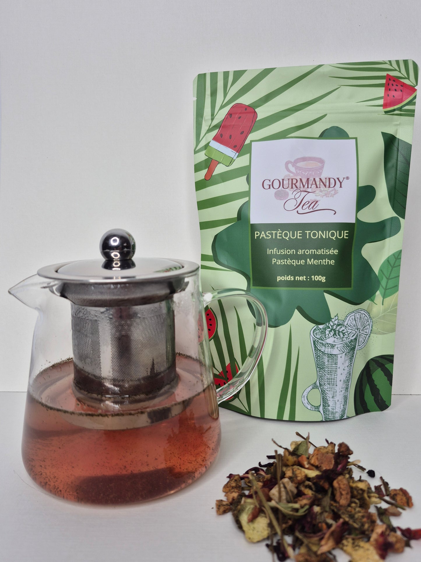 Infusion parfumée "PASTEQUE TONIQUE" - Saveur Pastèque Menthe