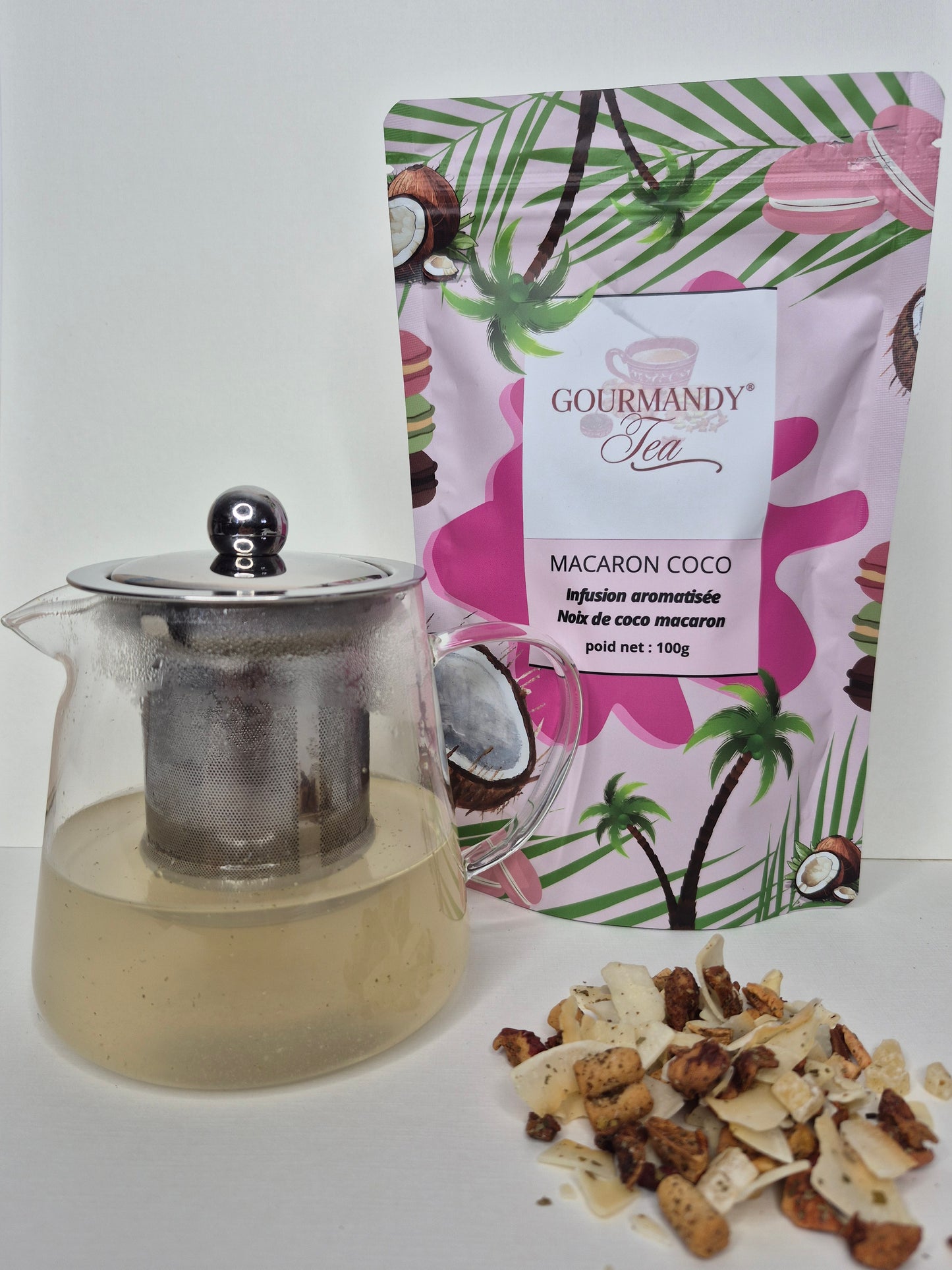 Infusion parfumée "MACARON COCO" - Saveur Macaron Noix de coco