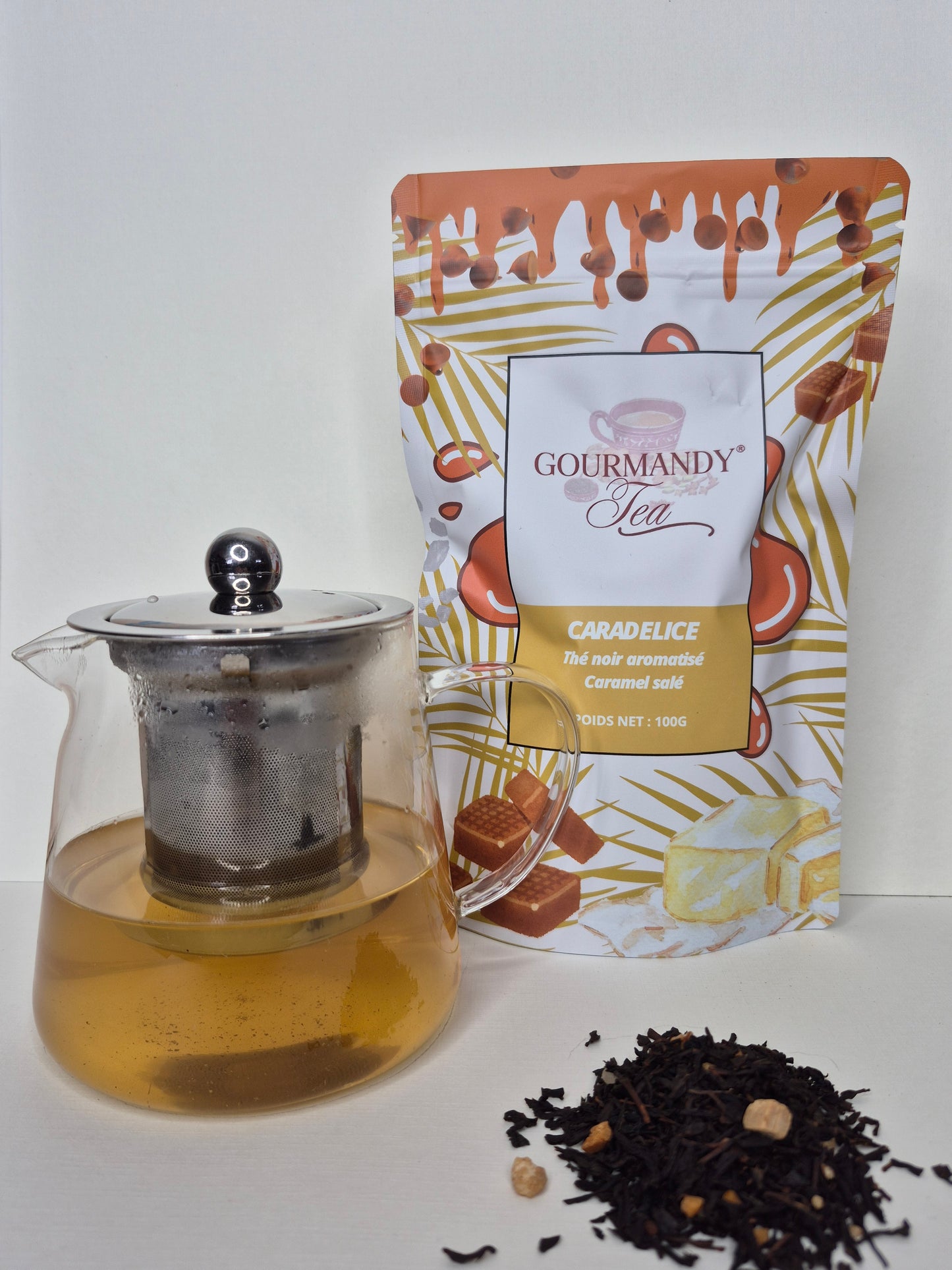 Thé noir parfumé "CARADELICE" - Saveur Caramel Salé