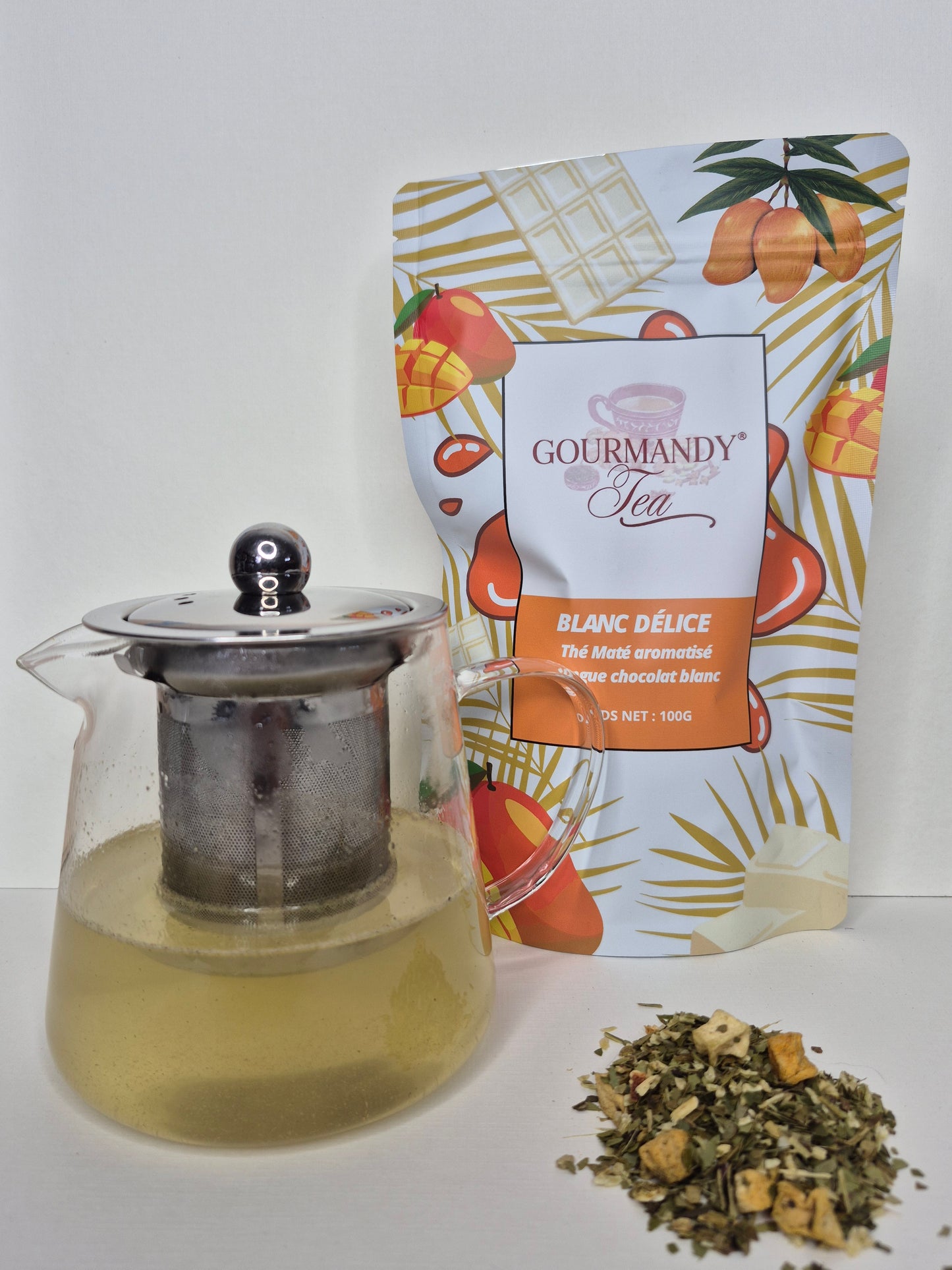 Maté parfumé "BLANC DELICE" - Saveur chocolat blanc mangue