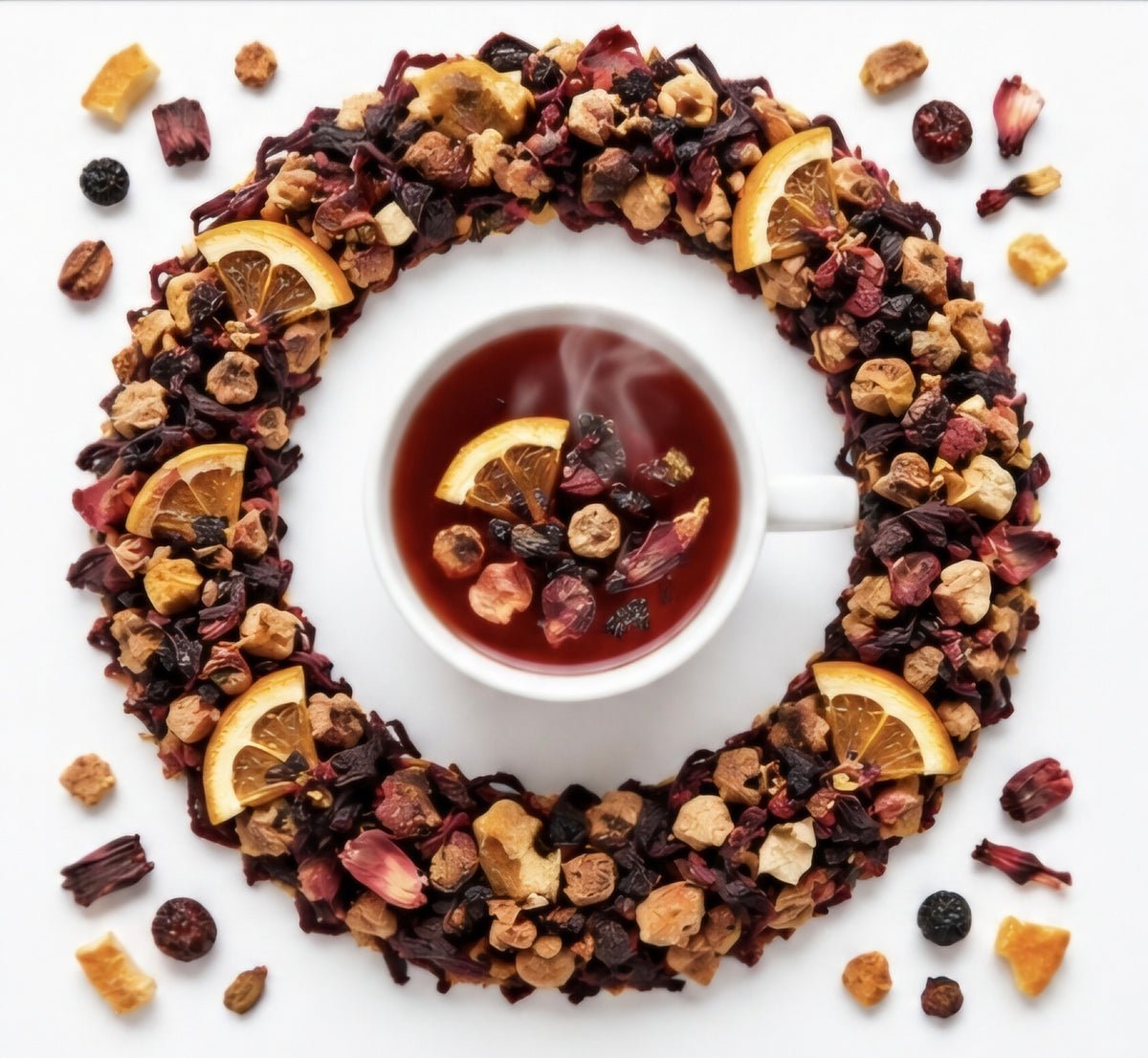 Infusion Parfumé " Vin Chaud " - Saveur Vin Rouge Orange Cannelle